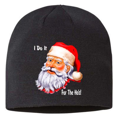Funny Santa Claus I Do It For The HO'S Christmas Sustainable Beanie