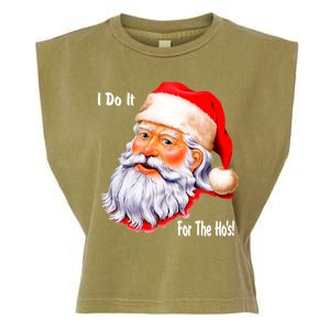 Funny Santa Claus I Do It For The HO'S Christmas Garment-Dyed Women's Muscle Tee