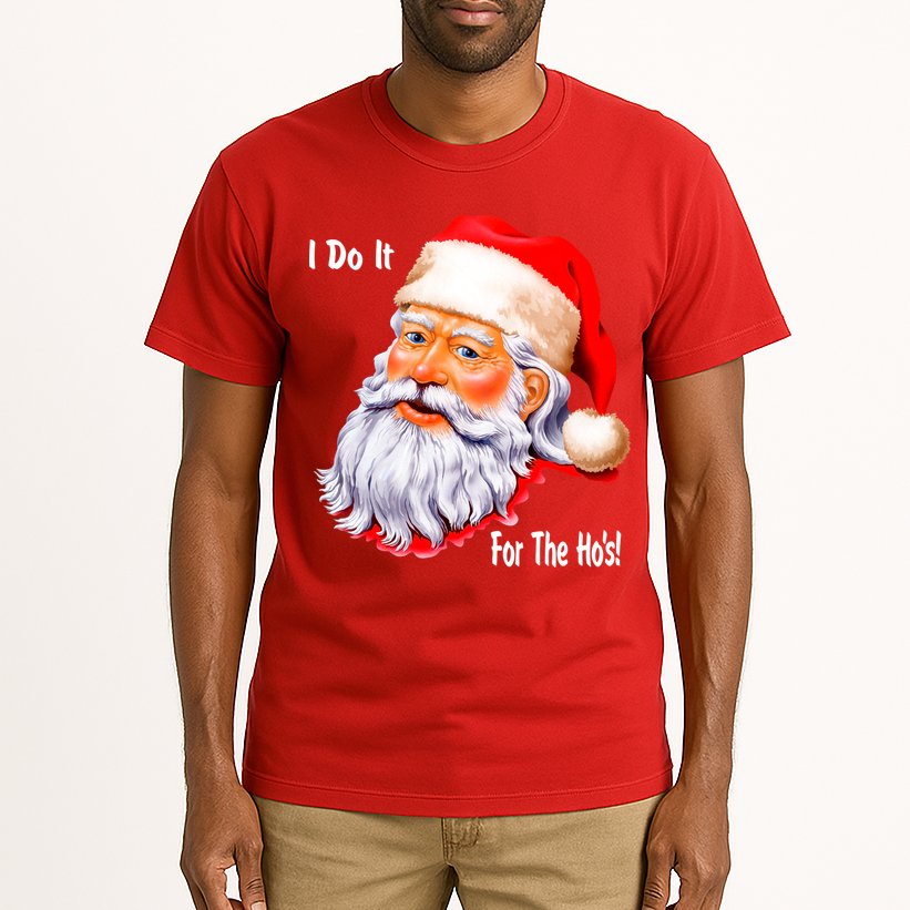 Funny Santa Claus I Do It For The HO'S Christmas Tall T-Shirt