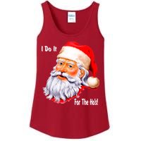 Funny Santa Claus I Do It For The HO'S Christmas Ladies Essential Tank