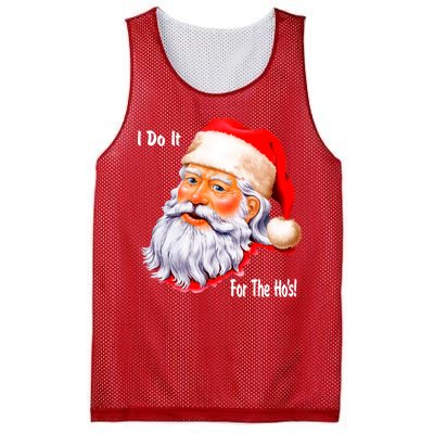 Funny Santa Claus I Do It For The HO'S Christmas Mesh Reversible Basketball Jersey Tank