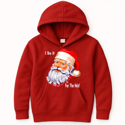 Funny Santa Claus I Do It For The HO'S Christmas Kids Hoodie