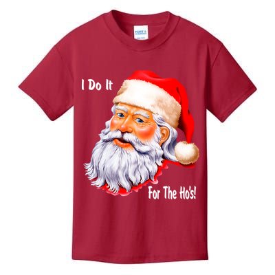 Funny Santa Claus I Do It For The HO'S Christmas Kids T-Shirt