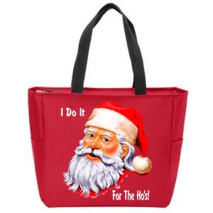 Funny Santa Claus I Do It For The HO'S Christmas Zip Tote Bag