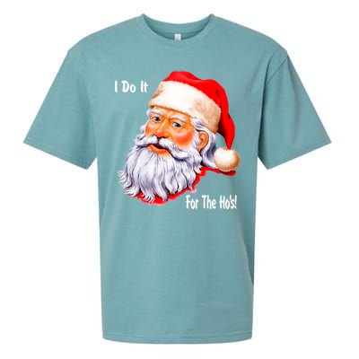 Funny Santa Claus I Do It For The HO'S Christmas Sueded Cloud Jersey T-Shirt