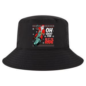 Funny Santa Oh What Fun It Is To Ride Motorcycle Cool Comfort Performance Bucket Hat