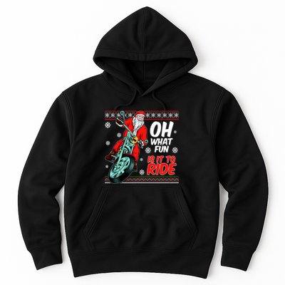 Funny Santa Oh What Fun It Is To Ride Motorcycle Hoodie