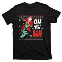 Funny Santa Oh What Fun It Is To Ride Motorcycle T-Shirt