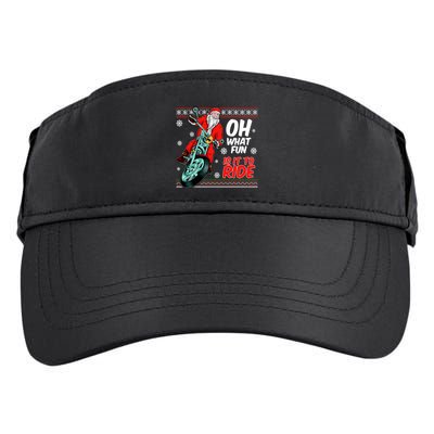 Funny Santa Oh What Fun It Is To Ride Motorcycle Adult Drive Performance Visor