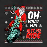 Funny Santa Oh What Fun It Is To Ride Motorcycle Adult Drive Performance Visor