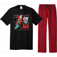 Funny Santa Oh What Fun It Is To Ride Motorcycle Pajama Set