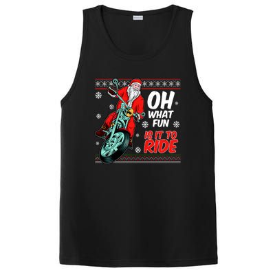 Funny Santa Oh What Fun It Is To Ride Motorcycle PosiCharge Competitor Tank