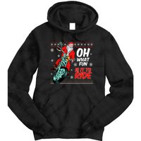 Funny Santa Oh What Fun It Is To Ride Motorcycle Tie Dye Hoodie