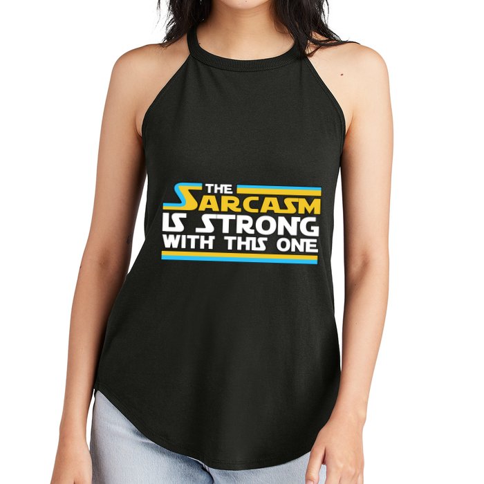 Funny Sarcasm Is Strong With This One Spoof Women's Perfect Tri Rocker Tank