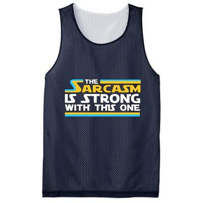 Funny Sarcasm Is Strong With This One Spoof Mesh Reversible Basketball Jersey Tank