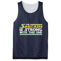 Funny Sarcasm Is Strong With This One Spoof Mesh Reversible Basketball Jersey Tank