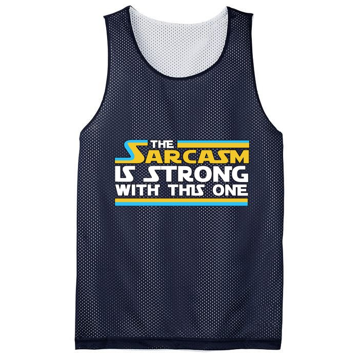 Funny Sarcasm Is Strong With This One Spoof Mesh Reversible Basketball Jersey Tank
