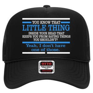 Funny Sarcastic Mind High Crown Mesh Back Trucker Hat