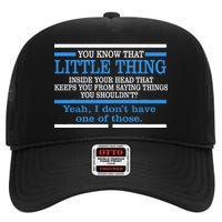 Funny Sarcastic Mind High Crown Mesh Back Trucker Hat