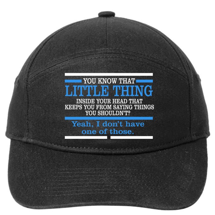 Funny Sarcastic Mind 7-Panel Snapback Hat