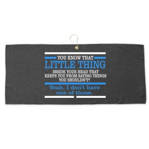 Funny Sarcastic Mind Large Microfiber Waffle Golf Towel