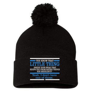 Funny Sarcastic Mind Pom Pom 12in Knit Beanie