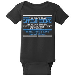 Funny Sarcastic Mind Baby Bodysuit