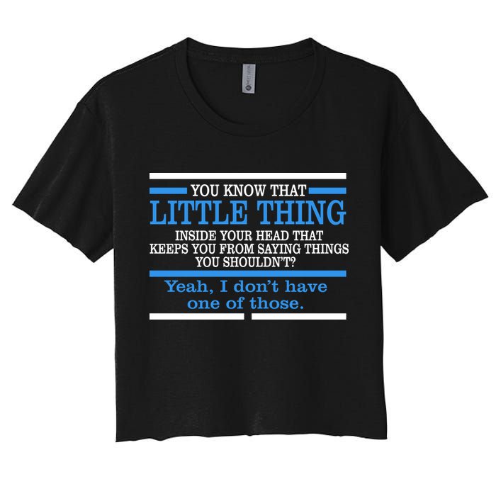 Funny Sarcastic Mind Women's Crop Top Tee