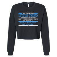 Funny Sarcastic Mind Cropped Pullover Crew