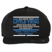 Funny Sarcastic Mind Wool Snapback Cap