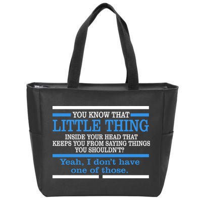 Funny Sarcastic Mind Zip Tote Bag
