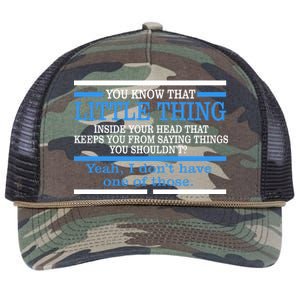 Funny Sarcastic Mind Retro Rope Trucker Hat Cap