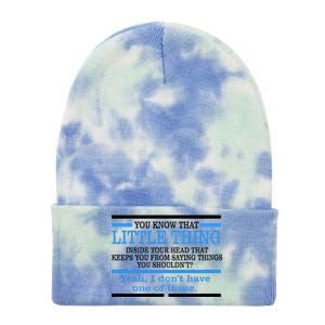 Funny Sarcastic Mind Tie Dye 12in Knit Beanie