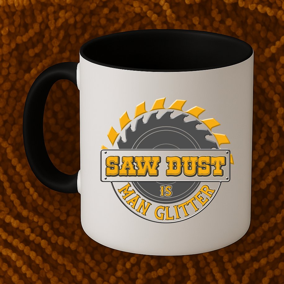 Funny Saw Dust Is Man Glitter Mug