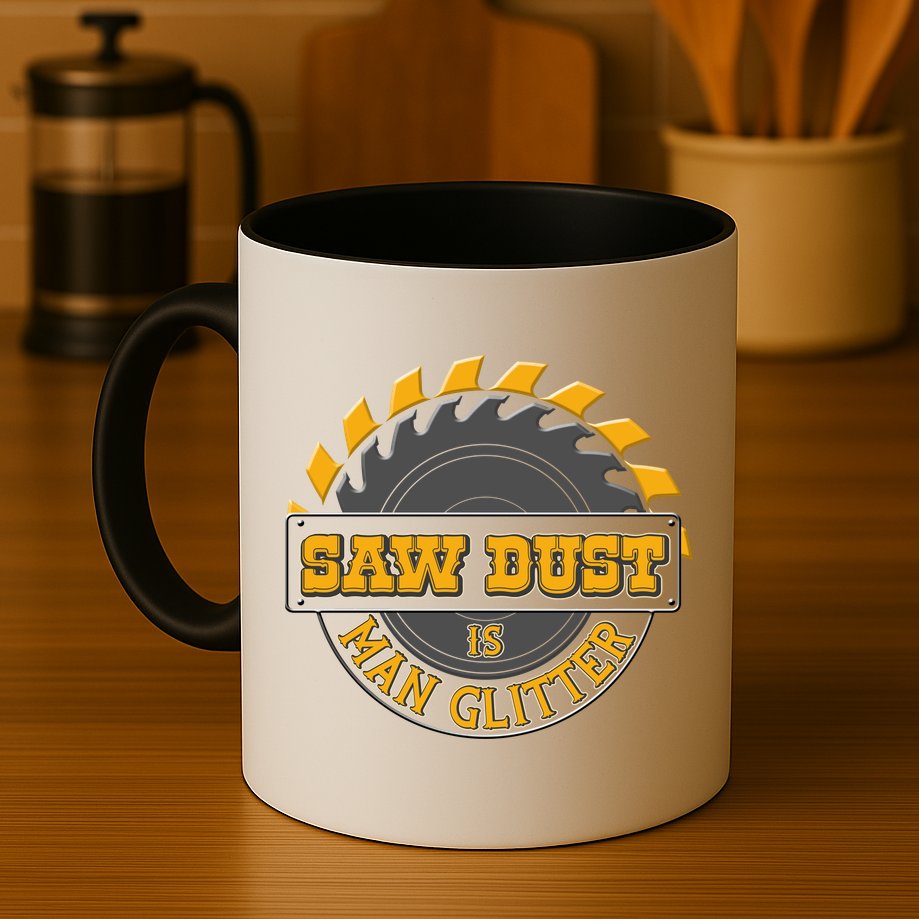 Funny Saw Dust Is Man Glitter Mug
