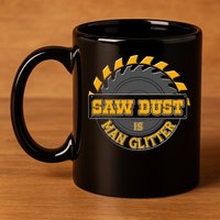 Funny Saw Dust Is Man Glitter 11oz C Handle Ceramic Mug