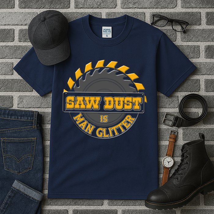 Funny Saw Dust Is Man Glitter Tall T-Shirt