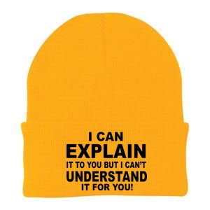 Funny Sayings I Can Explain It But I Can't Understand It For You Knit Cap Winter Beanie