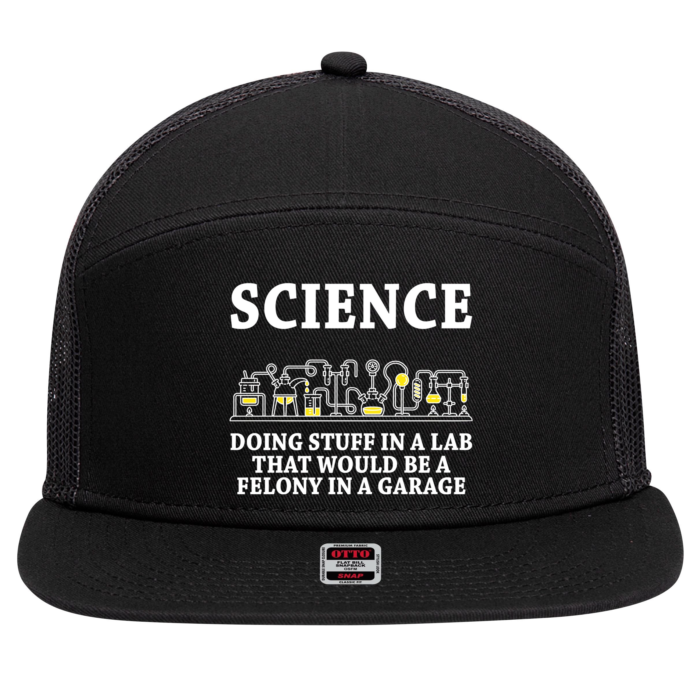 Funny Science Definition 7 Panel Mesh Trucker Snapback Hat