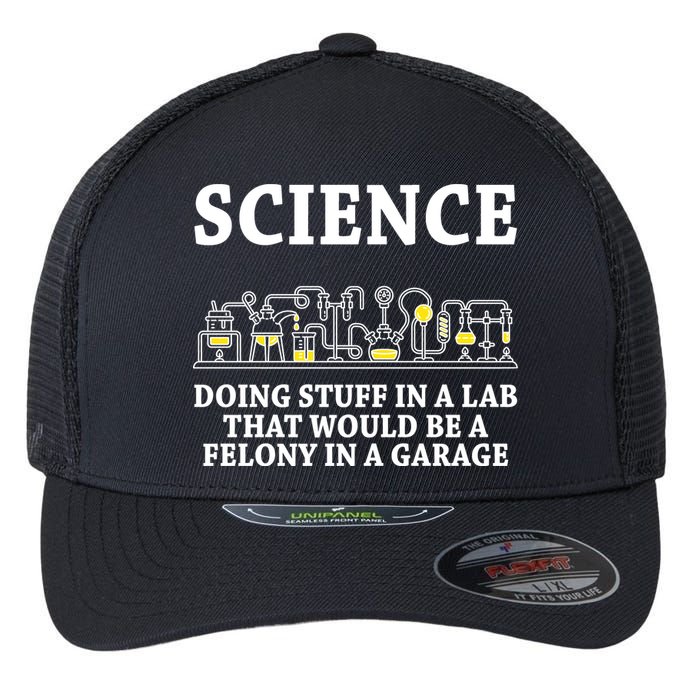 Funny Science Definition Flexfit Unipanel Trucker Cap