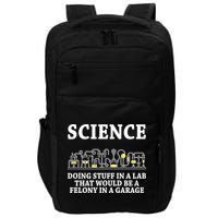 Funny Science Definition Impact Tech Backpack