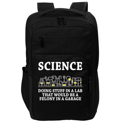 Funny Science Definition Impact Tech Backpack