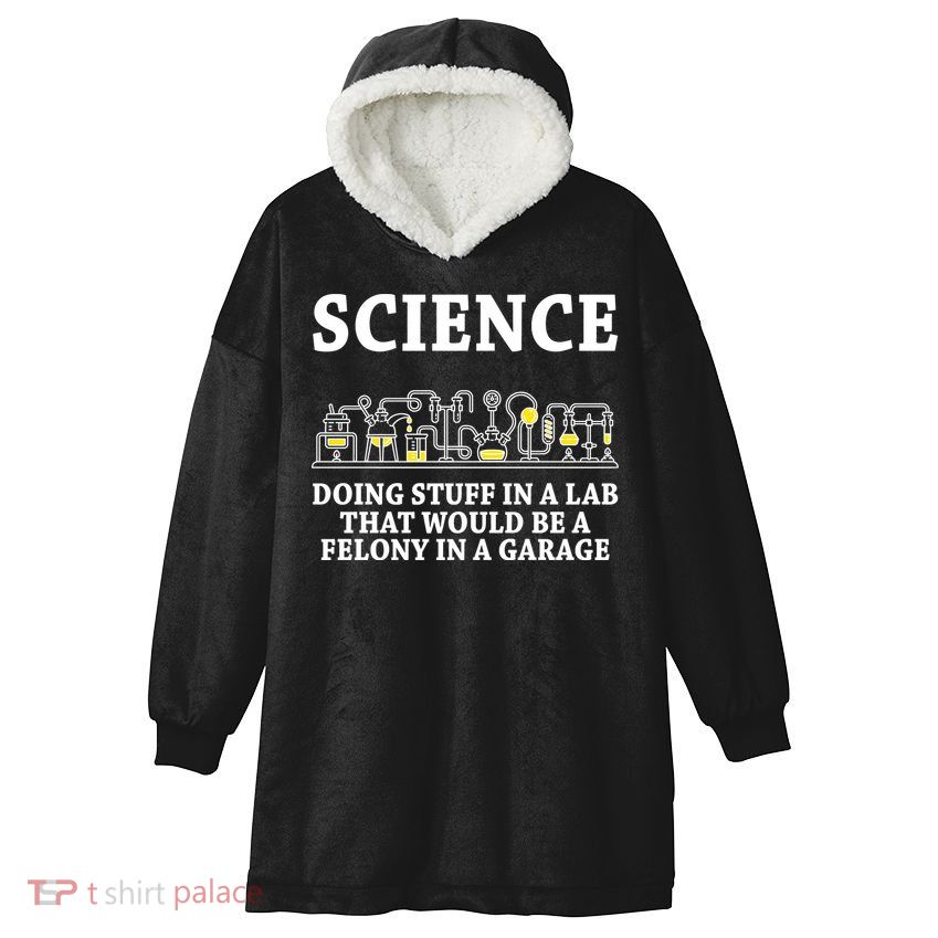 Funny Science Definition Hooded Wearable Blanket