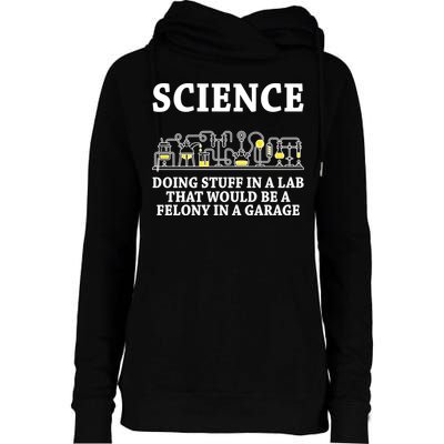 Funny Science Definition Womens Funnel Neck Pullover Hood