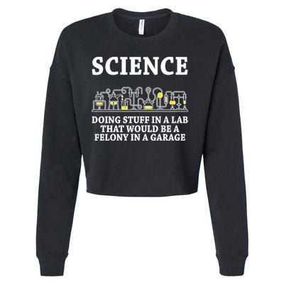 Funny Science Definition Cropped Pullover Crew