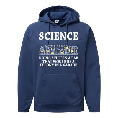 Funny Science Definition Performance Fleece Hoodie