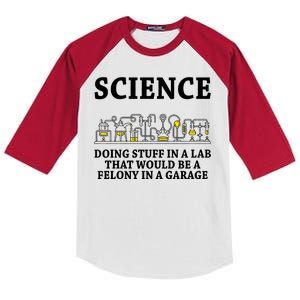 Funny Science Definition Kids Colorblock Raglan Jersey