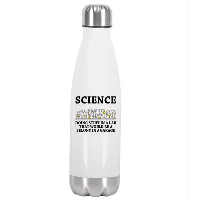 Funny Science Definition Stainless Steel Insulated Water Bottle