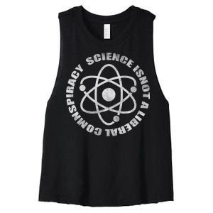 Funny Science Liberal Conspiracy Women's Racerback Cropped Tank