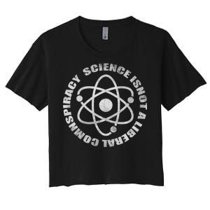 Funny Science Liberal Conspiracy Women's Crop Top Tee